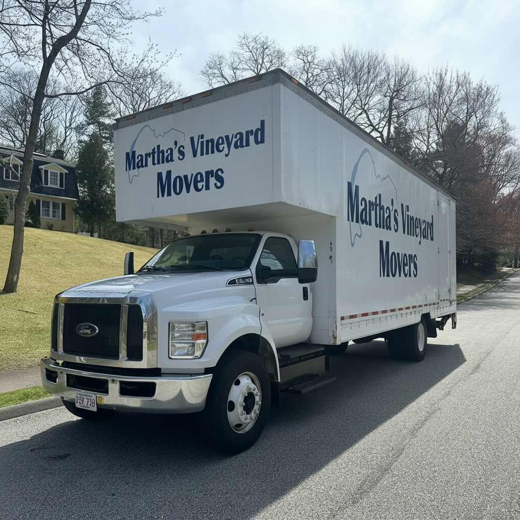 Martha's Vineyard Movers moving truck and crew